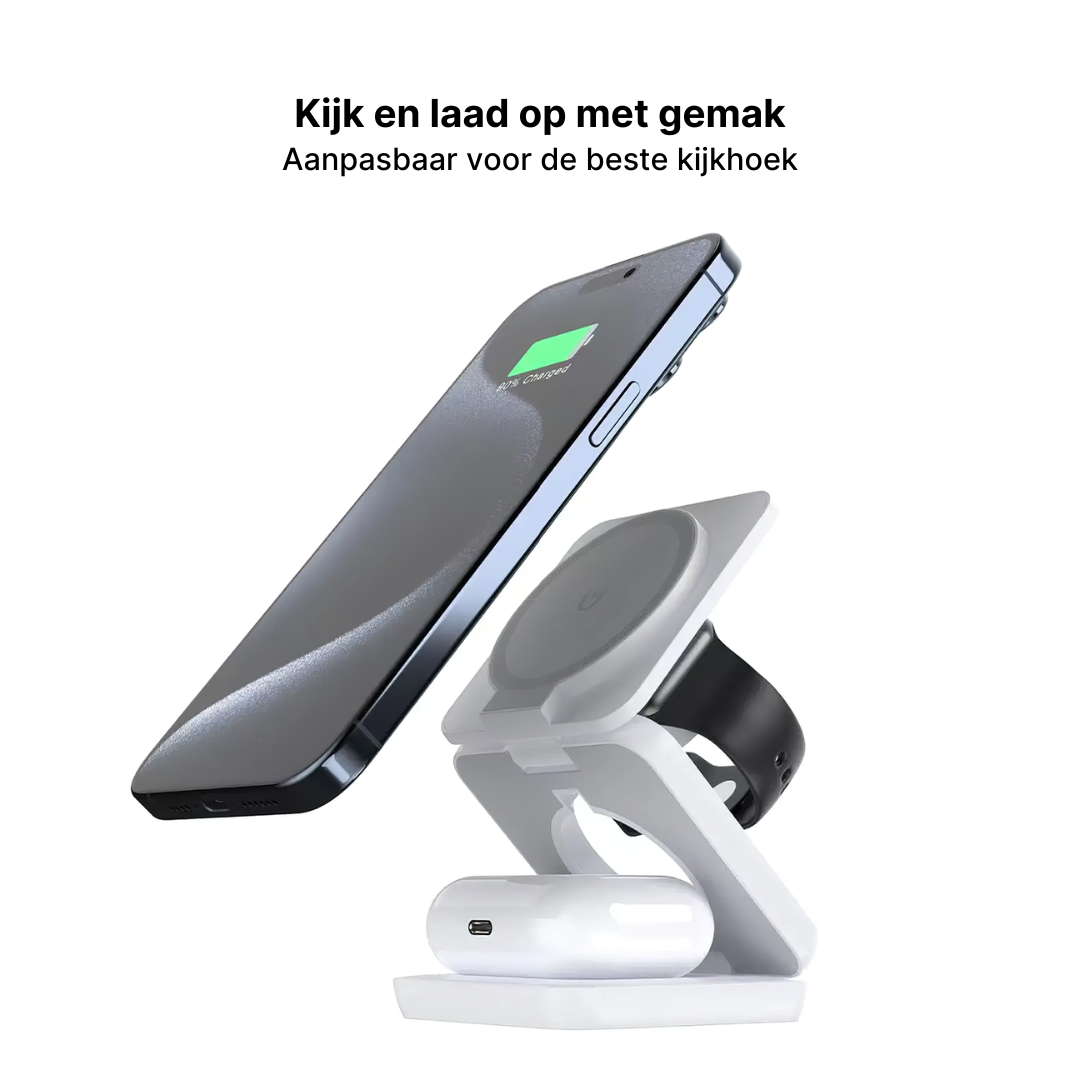 ChargeFusion™️ 3-in-1 Draadloze Oplader
