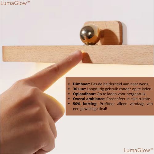 LumaGlow™️ | De Dimbare Wandlamp voor Elke Sfeer